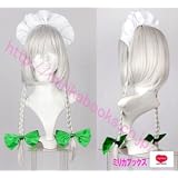 東方project　コスプレ ウィッグ　十六夜咲夜　パーツ付き　ヘアネット付き