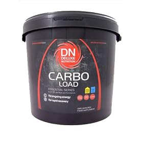 Deluxe Nutrition Carbo Load 4.5kg A MASSIVE 90 Servings Per Tub (For Runners, Cyclists & Endurance Athletes) Plus 750ml Deluxe Nutrition Easy Mix Water Bottle