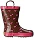 Western Chief Unisex-Child Kids Girls' Waterproof Easy-On Printed Rain Boot