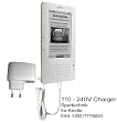 White Kindle Home Charger + ADPATER: Special Mains Power Charger 110V - 240 Volt incl Adapter for AMAZON E-Book Reader Kindle Kindle 2 Kindle 3G + Wi-Fi?