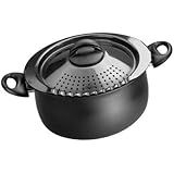 Bialetti 7265 Trends Collection 5 Quart Pasta Pot, Charcoal