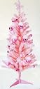 3ft Pink and White Ready to Dress Christmas Tree