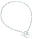 Elements Sterling Silver Ladies N108 Heart Charm Toggle Necklace