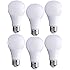 Bioluz LED A19 6w=40 Watt Equivalent ECO Series Soft White (2700K) Light Bulbs 6-Pack