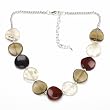 Brown Black White Round Natural Shell Necklace Fashion Jewelry