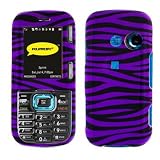 Purple with Black Zebra Pattern Snap on Hard Skin Shell Cover Case for Lg Rumor 2 Lx265 / Vn250 Cosmos