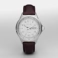 Fossil Maddox Three Hand Silver Dial Watch