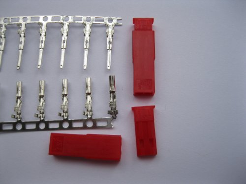 30 Set JST 2 Pin Female & Male Red Color Housing & Pin Connector