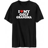 T-Shirt Black  Love My Golf Grandma  Sports