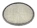 Silver Rope Edge Plain Belt Buckle Antique Nickel Finish