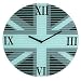 Modern Union Jack Glass Wall Clock