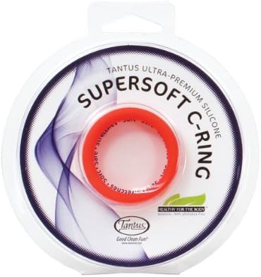 Vibrating Tantus 1.5" Supersoft C Ring - Red