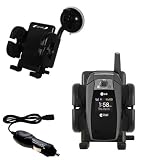 LG UX355 Flexible Auto Windshield Holder with Car Charger - Uses Gomadic TipExchange