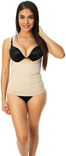 Koketa Women's Body Siluet Latex Camiseta Senos Libres Sculpting Shapewear-XL