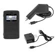 Durable Flexible Soft Black Silicone Skin Case + Car + Home Travel Charger For Verizon LG VX9100 ENV2 Cell phone