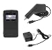 Durable Flexible Soft Black Silicone Skin Case + Car + Home Travel Charger For Verizon LG VX9100 ENV2 Cell phone