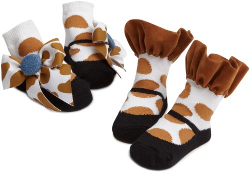 Mud Pie Baby Eieio Mary Jane Style Decorated Cotton Socks, Horse, 0 - 12 Months, Set of 2