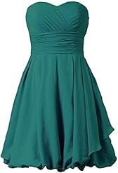 Short Pleated Sweetheart Chiffon Bridesmaid Dress/Wedding Party Dress 