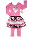 Girls AnnLoren Boutique Floral & Dots Rumba Outfit