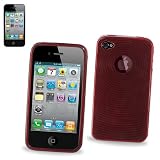 New Fashionable Perfect Fit Polymer Protector 05 Skin Cover Case IPHONE 4G for Apple iPhone 4 16GB 32GB AT&T - RED