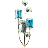 Exotic Peacock Plume Wall Sconce