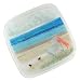 Peggy Karr Beach Chair 12-Inch Square Handmade Glass Plate