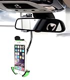 SHINEDA SD-310 スマートフォン 車載 ホルダー バックミラー取付式 iPhone/各種スマホ対応（ホルダーK）