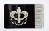 Large Glass Cutting Board, Fleur De Lis