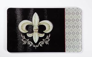 Large Glass Cutting Board, Fleur De Lis