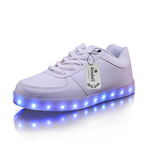 AnnabelZ LED Shoes Light Up Glow Sneakers Unisex Men Women USB charging Flashing Luminous Sports Shoes