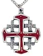 Jerusalem Cross Pendants,27" Stainless Steel Necklaces