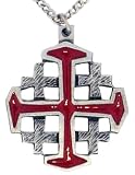 Jerusalem Cross Pendants,27" Stainless Steel Necklaces