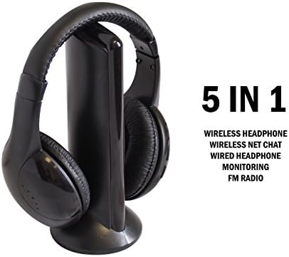 Wireless Headphones - Listen to Radio Mp3 Iphone Ipod or Monitor A Room with Crystal Clear Sound - Wire Free Earphones for Music Running Jogging or Just Relaxing