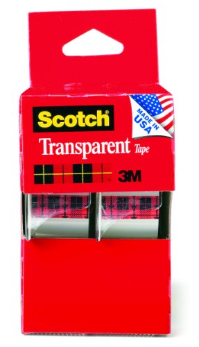 Scotch Transparent Tape, 3/4 in x 250 Inches, 2 Rolls (2157SS)