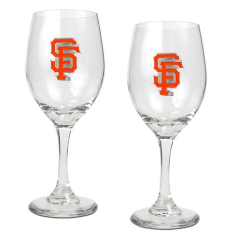 San Francisco Giants Set of 2 Wine Glasses