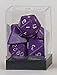 Purple Jumbo Polyhedral 7 Piece Dice Set