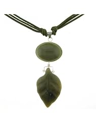 Sterling Silver Handmade Jade Pendant Gemstone Necklace