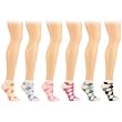 6 Pairs Argyle Plaid Ladies Low Ankle Socks Cotton Set