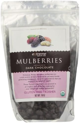 Extreme Health USAOrganic Mulberries Covered with Dark Chocolate, 16-Ounce
