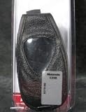 Technocel Black Leather Case For Motorola E310 Cell Phone, Swivel Clip Included
