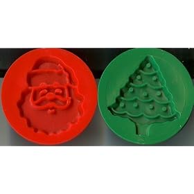 Buy Wilton Christmas Holiday Santa & Tree Cookie Stamps ~ Set of 2