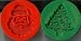 Wilton Christmas Holiday Santa & Tree Cookie Stamps ~ Set of 2