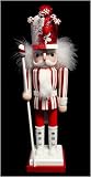 15 Peppermint Twist Wooden Christmas Nutcracker With Candy Crown