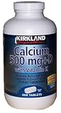 Kirkland Signature Calcium 500 mg + Vitamin D with Vitamin K - 600 Tabs