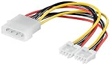 Wentronic 50685 Internes Y-Stromkabel (5,25 Stecker auf 2x 3,5 Kupplung) 0,13m schwarz