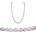 AugustinaJewelry Single Strand 22 Inch 7-8mm purple Oval Shape Freshwater Cultured Pearl Necklace