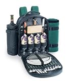 Outdoor Living : Picnic Time 533-59-126 Black Yukon Picnic Backpack 4-person