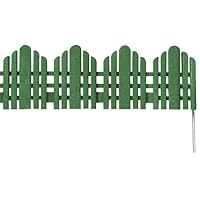 Easy Gardener 863 Adirondack 22-Inch x 6-Inch Pound-In Plastic Landscape Edging Sections, Green - 18 Pack/33-Feet