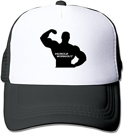 Body Building Motivation Adjustable Mesh Back Trucker Hats Black