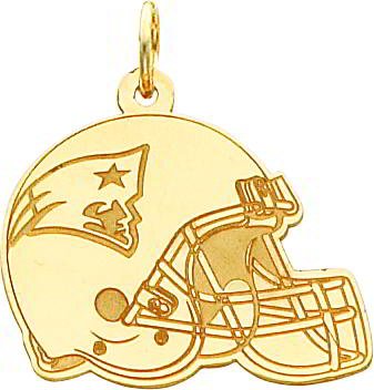 14K Gold NFL New England Patriots Football Helmet Charm
